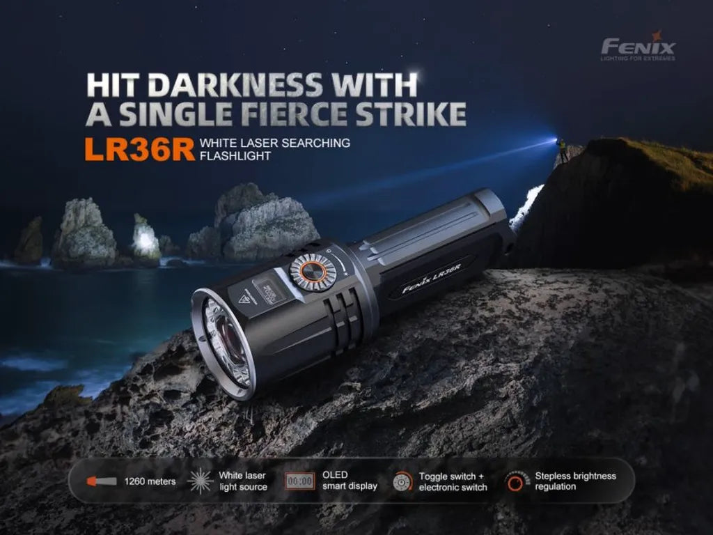 Fenix LR36R – White Laser Powerful Mid-size Searching Flashlight