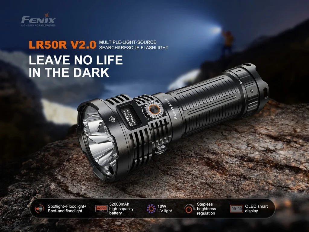 Fenix LR50R – Multifunctional Super Bright Searching Flashilght with Intelligent Sensor