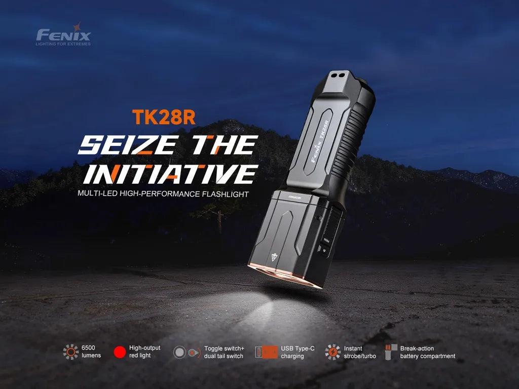 Fenix TK28R – A high-performance tactical dual-switch, dual-spectrum flashlight