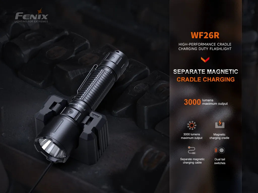 Fenix WF26R – High-Performance Cradle Charging Duty Flashlight