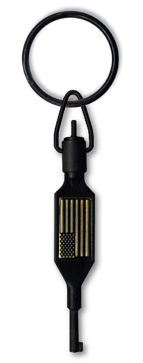 Clé de menottes pivotante à médaillon Zak Tool – Drapeau américain