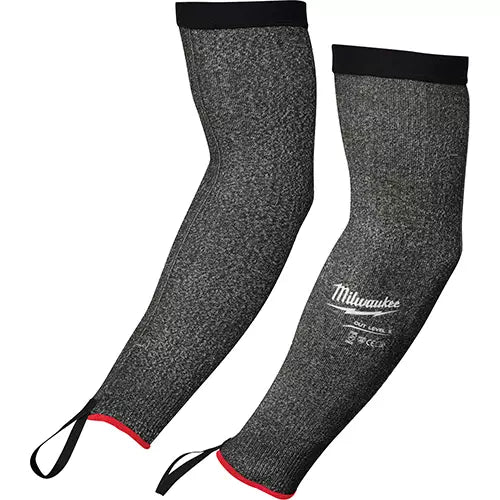 Manches de protection, Polyéthylène, 18", ANSI/ISEA 105 niveau 5/EN 388 niveau E, Gris