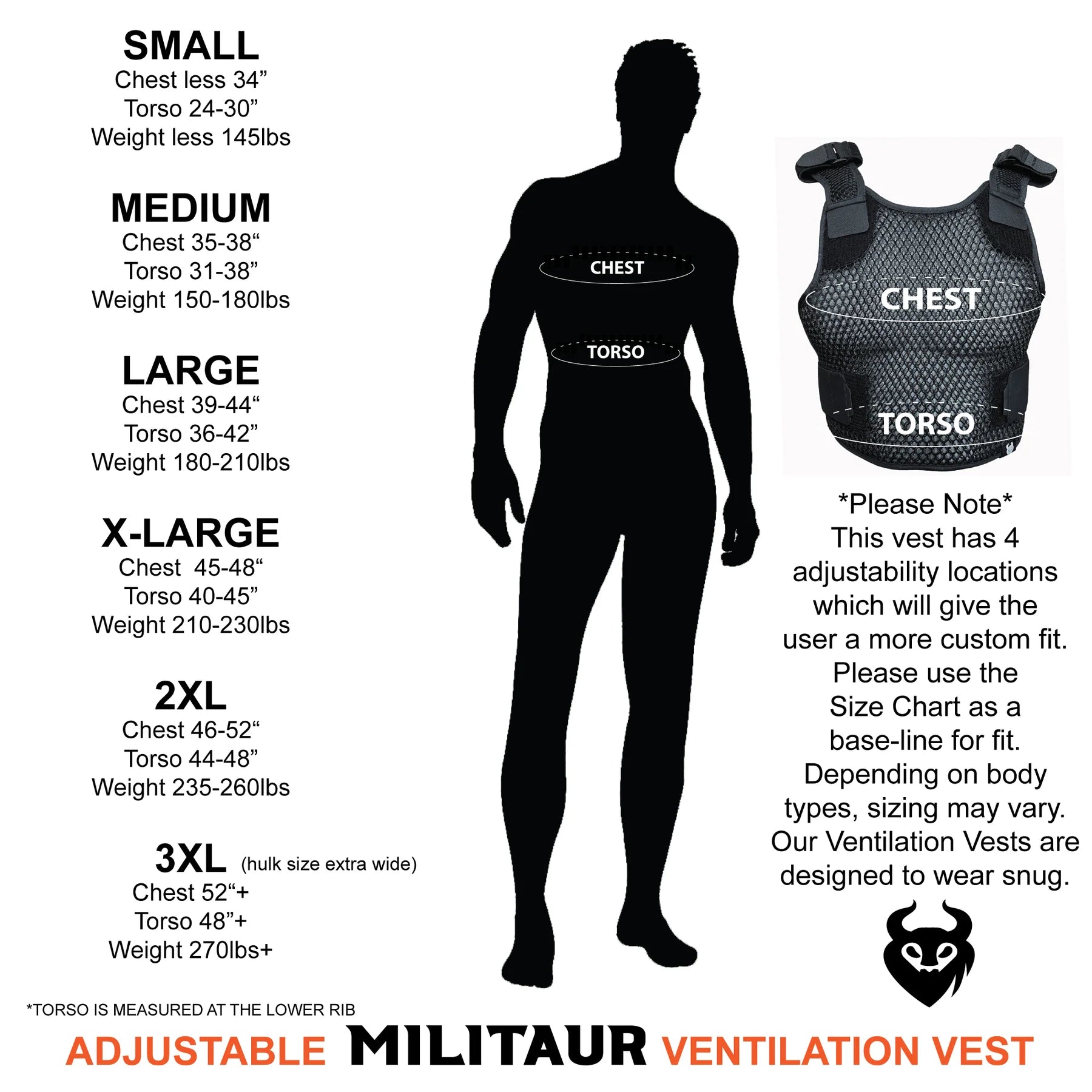 Gilet de ventilation MILITAUR réglable (unisexe)