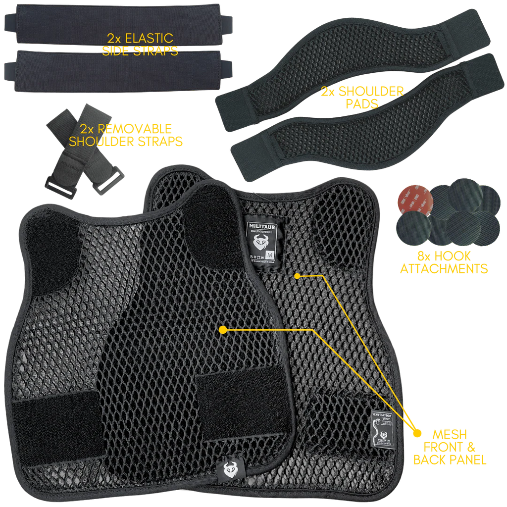 Gilet de ventilation MILITAUR réglable (unisexe)